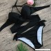 Sinohomie Women Triangle Bikini Sets 2 PC Push-Up Brazilian Swimsuit Striped Printed Beachwear Bathing Suit Black-2 B07N9WG98S